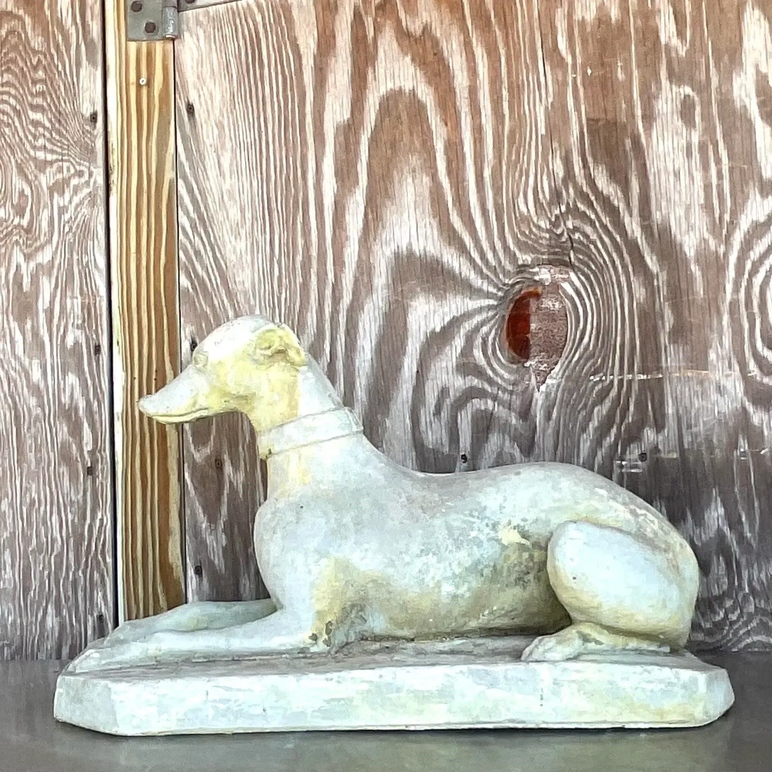 Vintage Regency Cast Cement Greyhound — additional photo 3