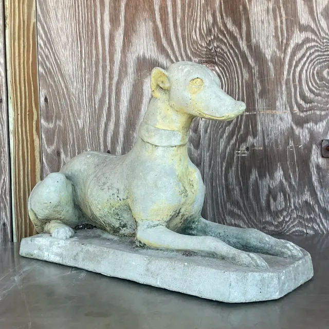Vintage Regency Cast Cement Greyhound — additional photo 7