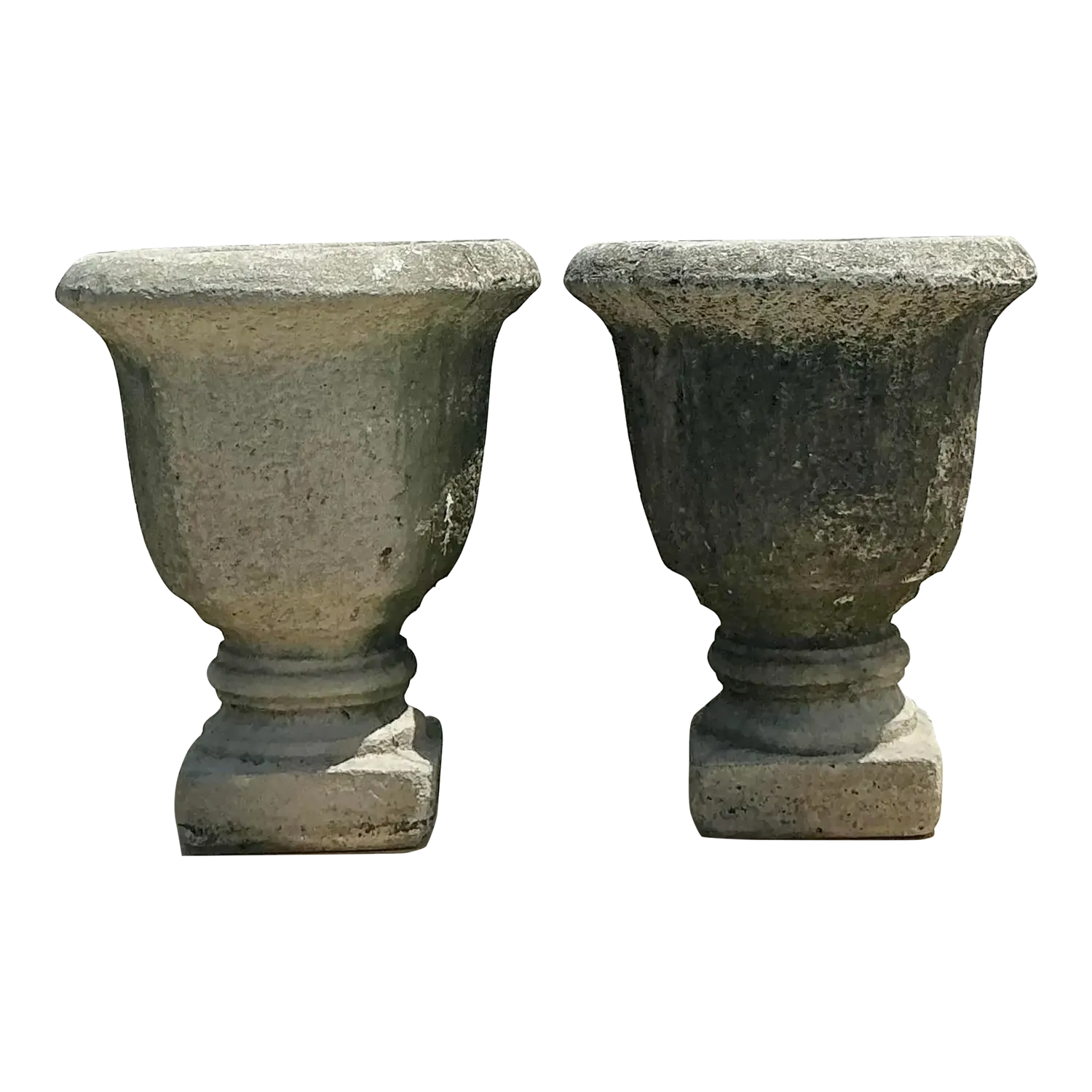 Vintage Regency Cast Cement Planters - A Pair — additional photo 2