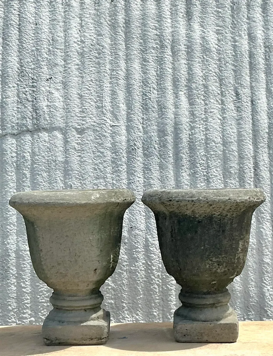 Vintage Regency Cast Cement Planters - A Pair — additional photo 3