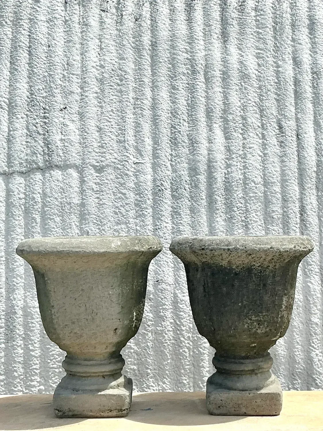 Vintage Regency Cast Cement Planters - A Pair — additional photo 5
