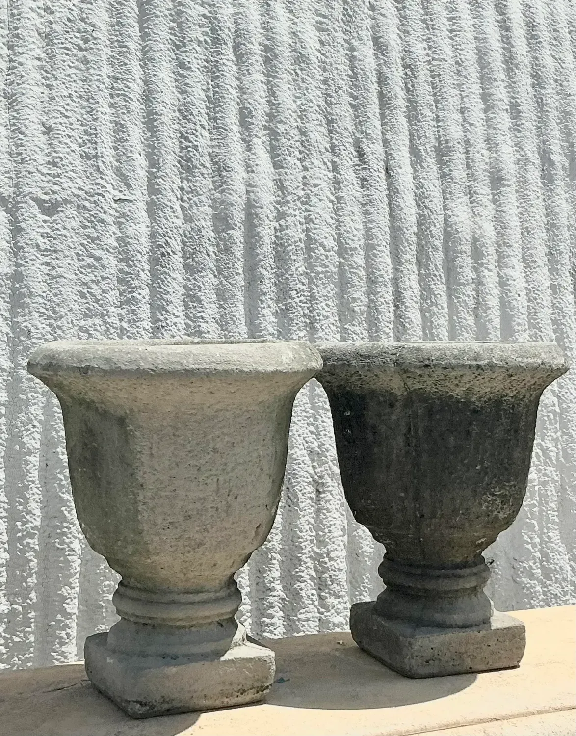 Vintage Regency Cast Cement Planters - A Pair — additional photo 7