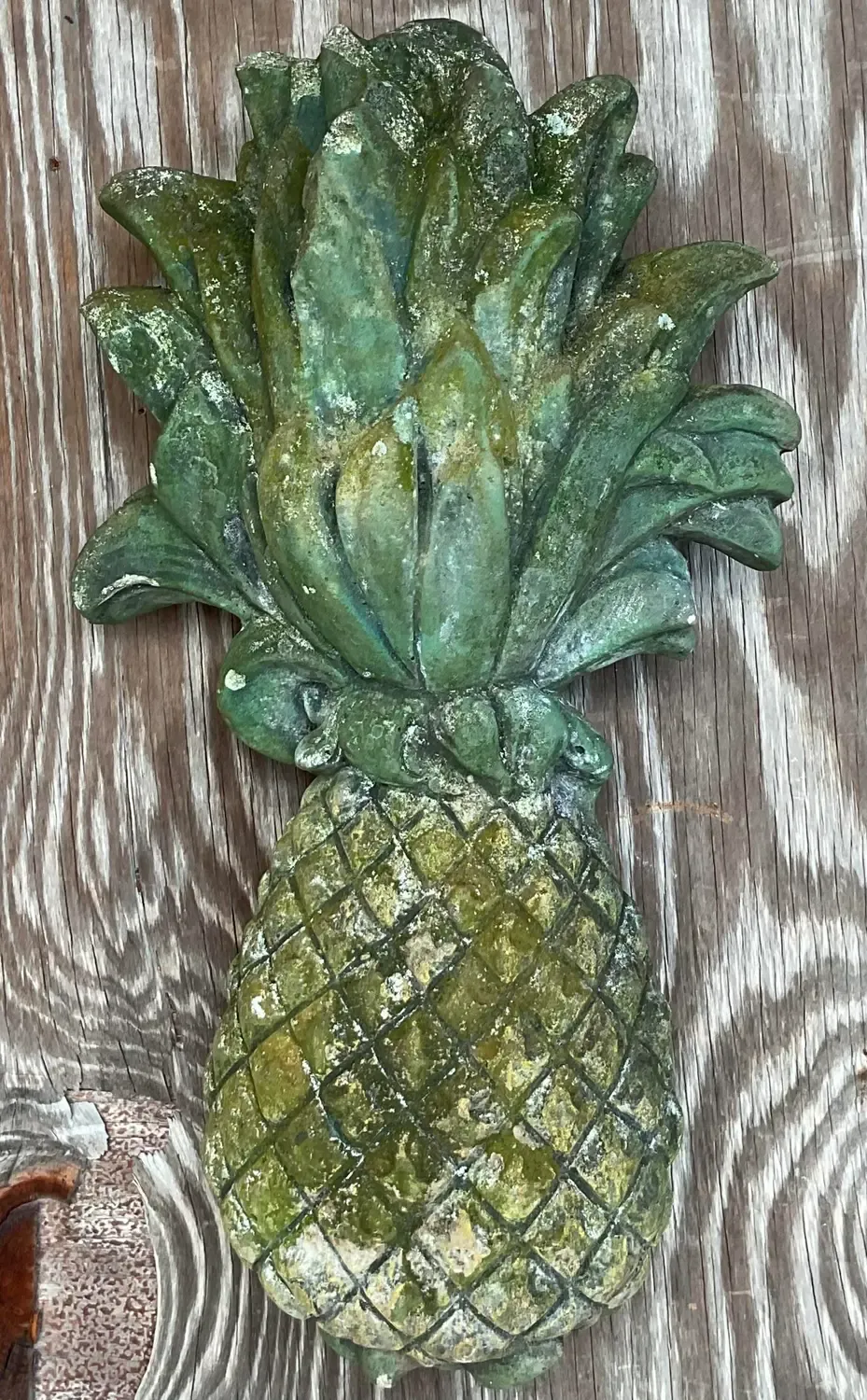 Vintage Regency Cast Concrete Pineapple — additional photo 3