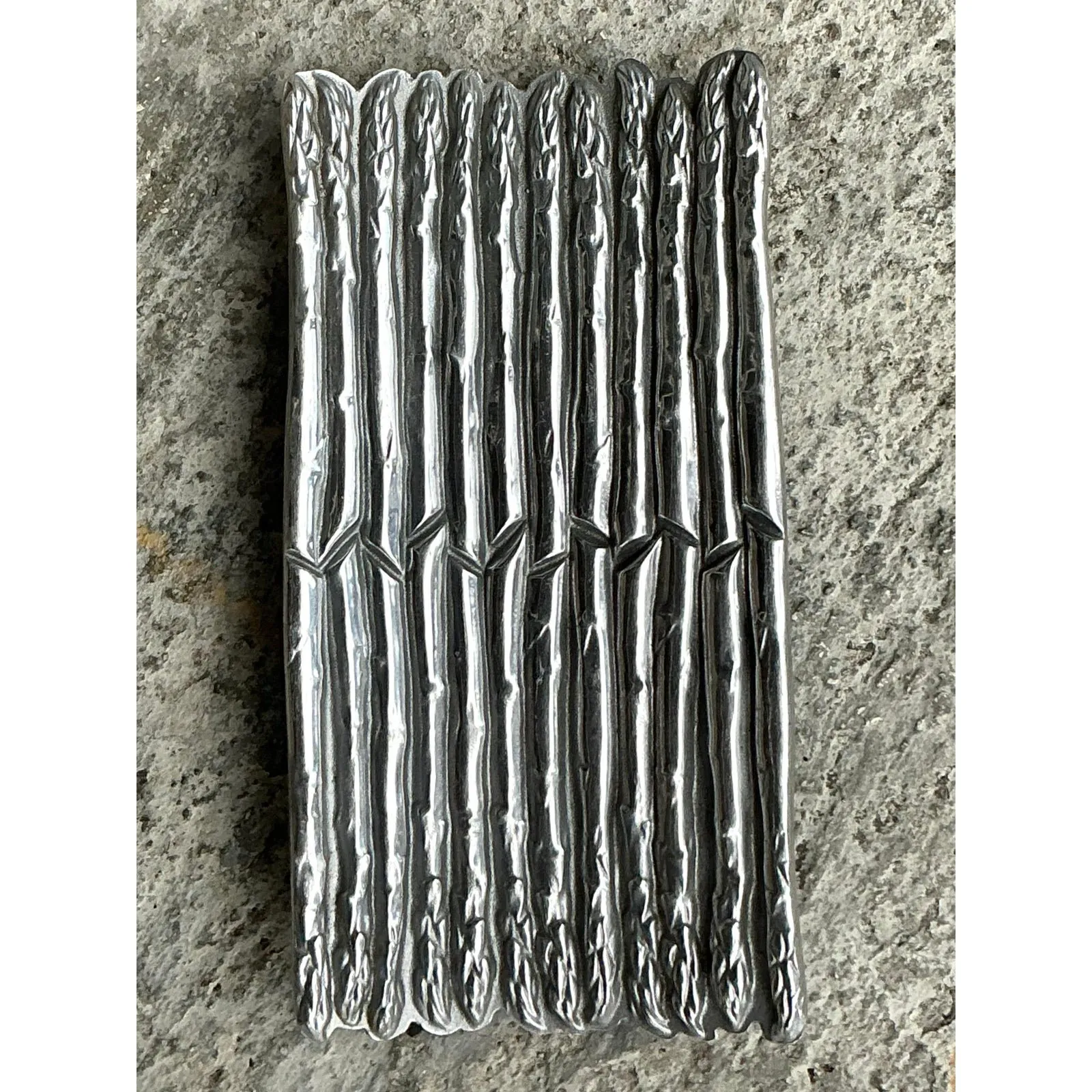 Vintage Regency Cast Pewter Asparagus Tray — additional photo 1