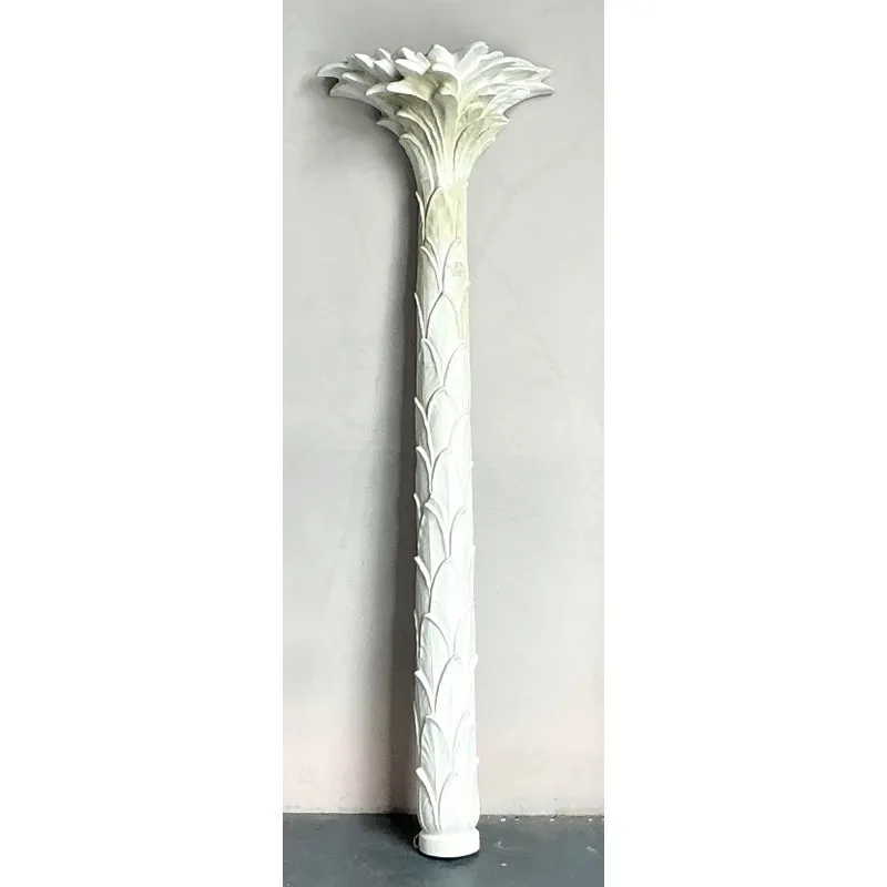 Vintage Regency Cast Plaster Palm Torcherie — additional photo 1