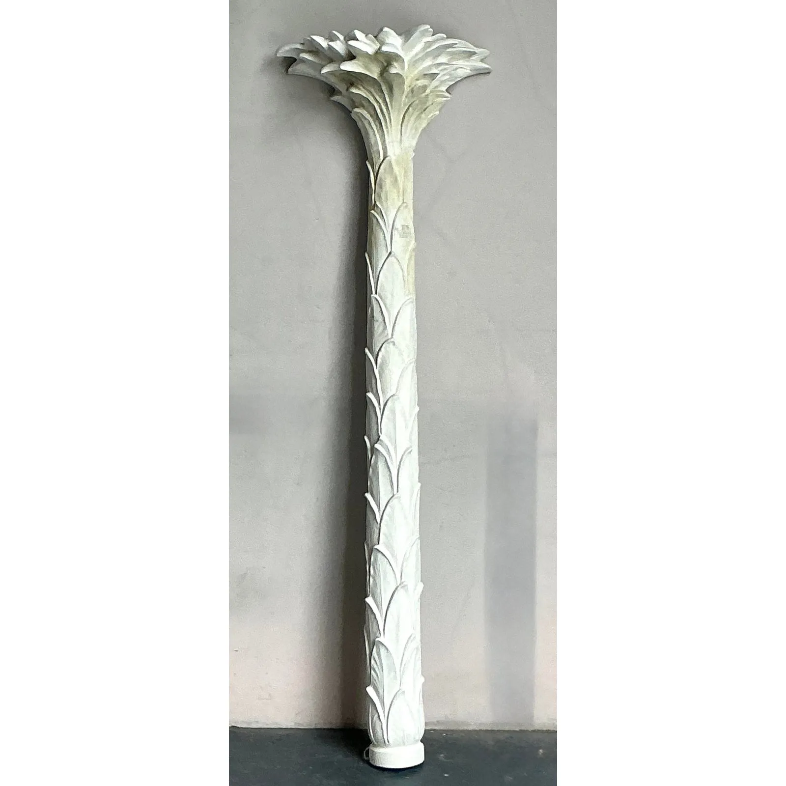 Vintage Regency Cast Plaster Palm Torcherie — additional photo 3