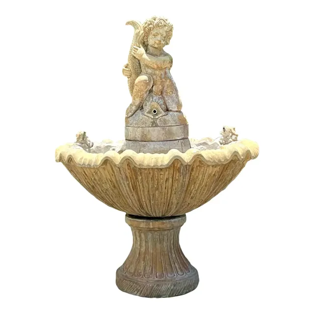 Vintage Regency Cast Stone Fountain — additional photo 1