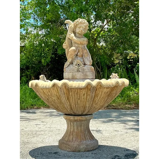 Vintage Regency Cast Stone Fountain — additional photo 6