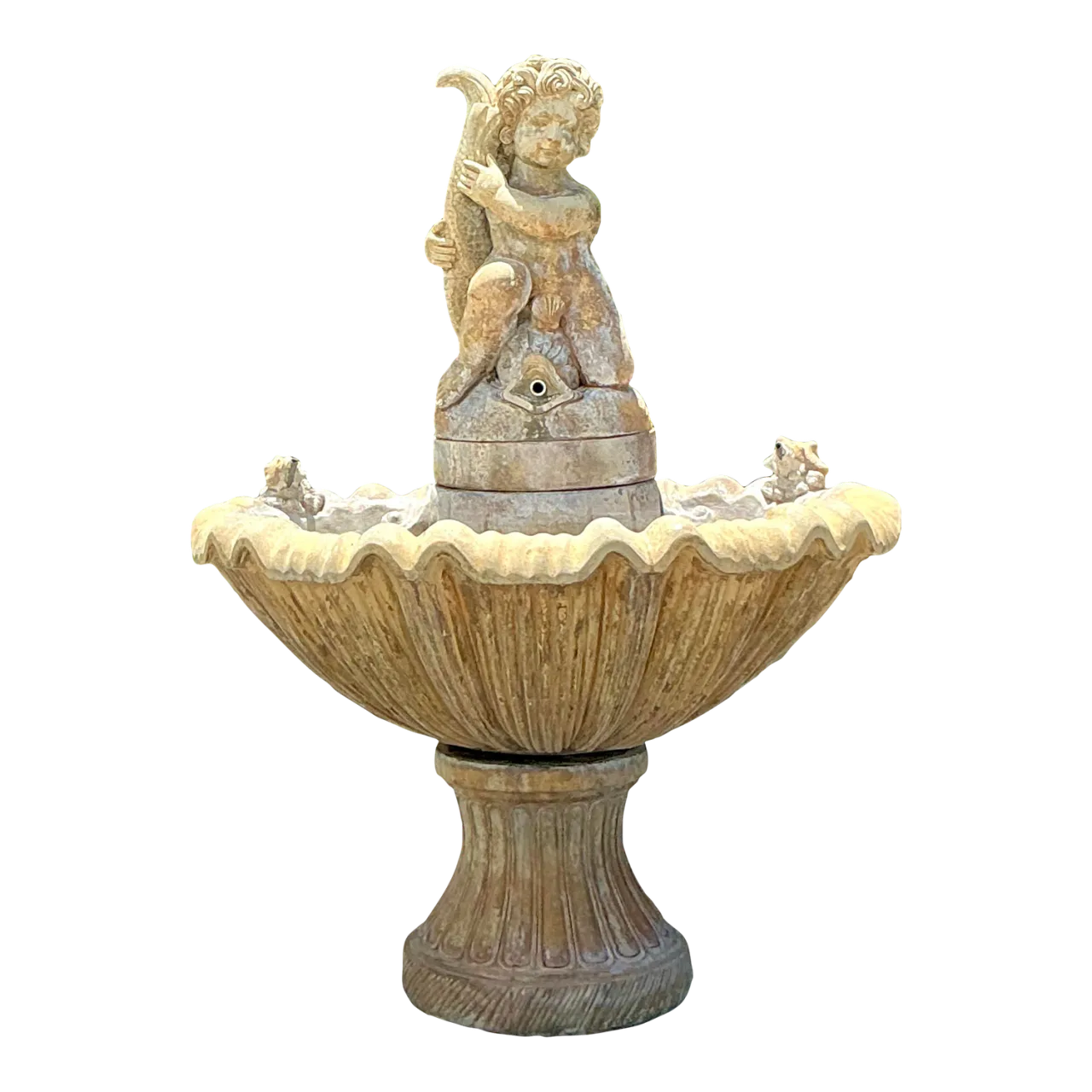 Vintage Regency Cast Stone Fountain