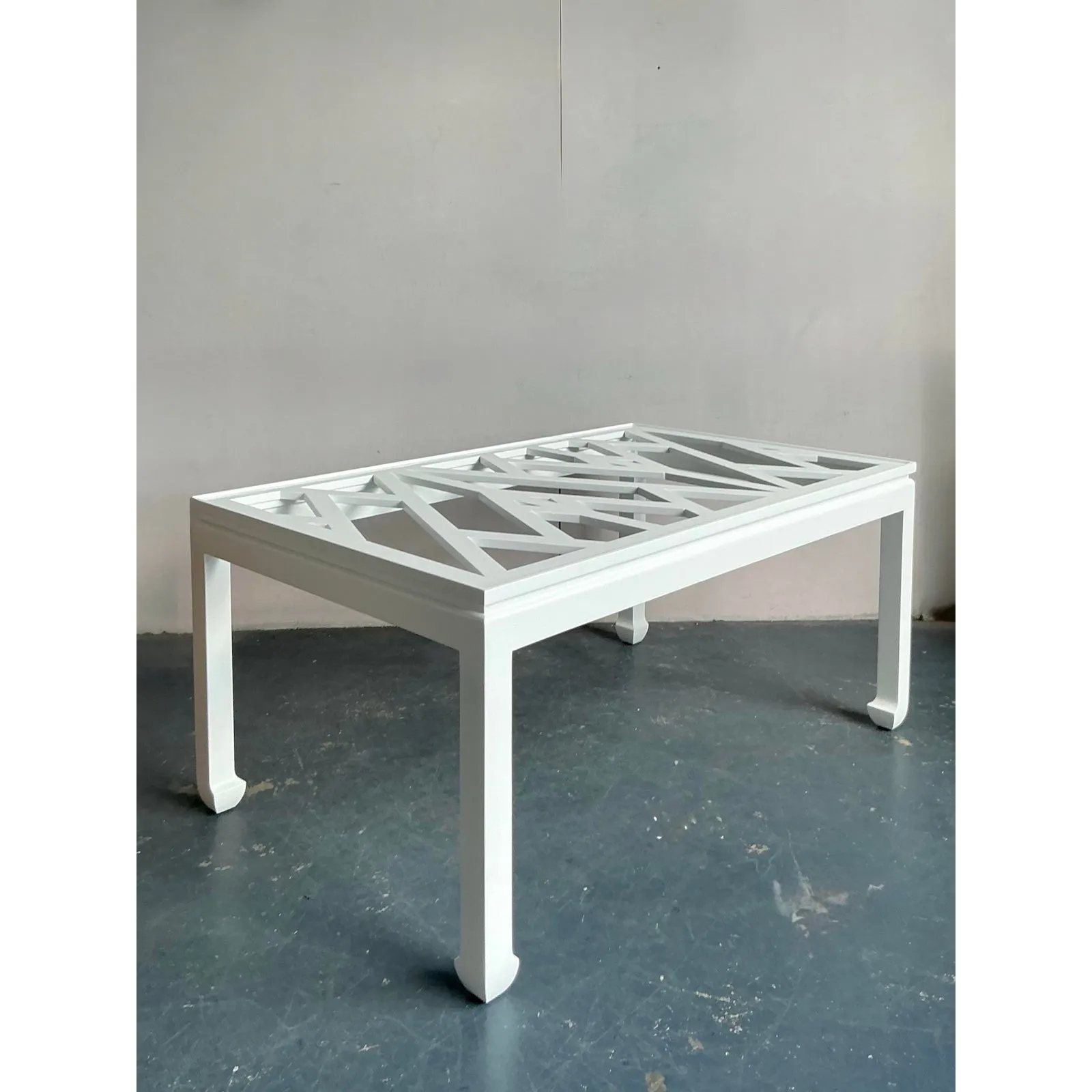Vintage Regency Chinese Chippendale Ming Dining Table — additional photo 2