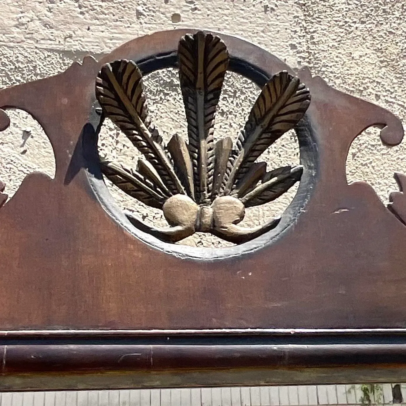 Vintage Regency Chippendale Feather Crown Lamp — additional photo 5
