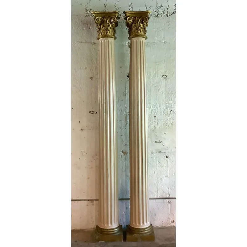 Vintage Regency Corinthian Fiberglass Columns - A Pair — additional photo 1