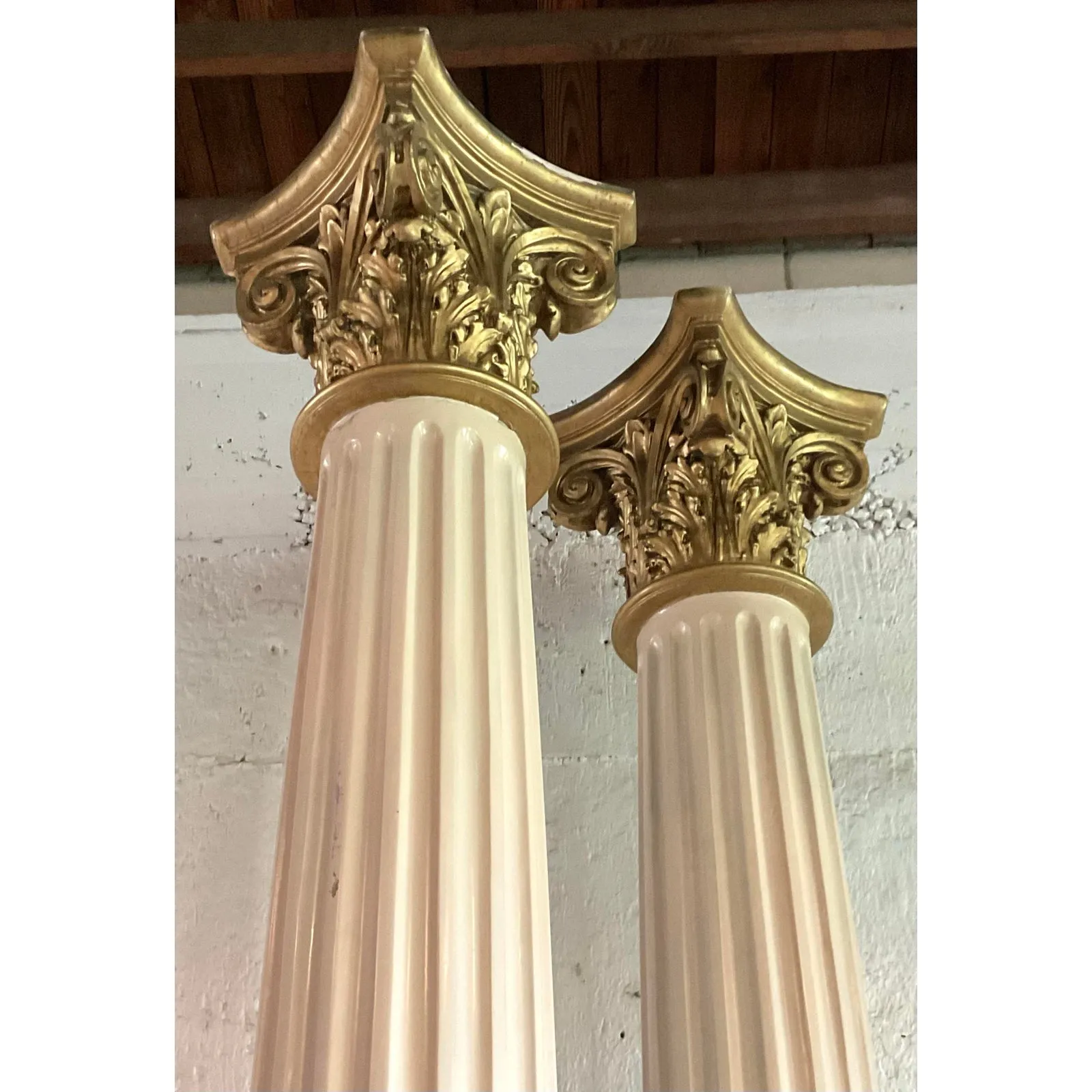 Vintage Regency Corinthian Fiberglass Columns - A Pair — additional photo 6