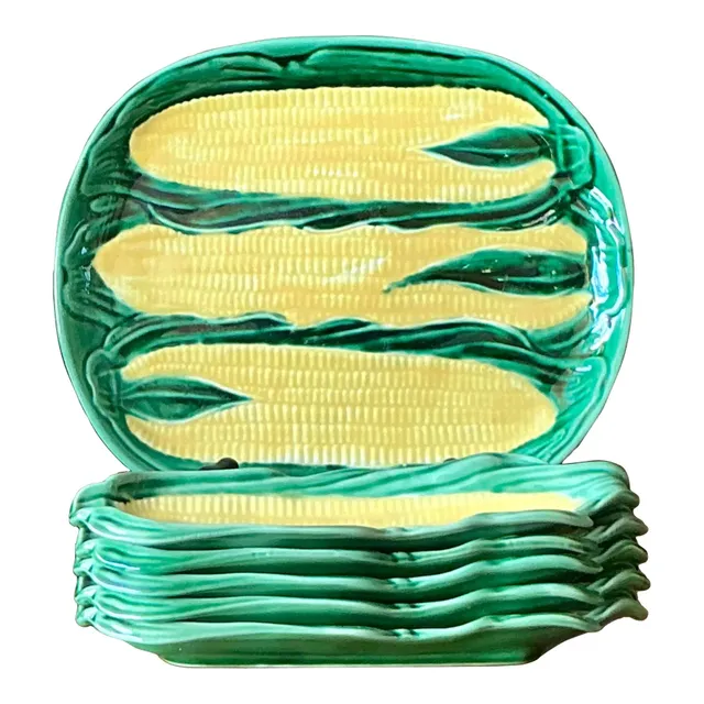 Vintage Regency Corn Cob Platter and Plates - Set of 6 — additional photo 1