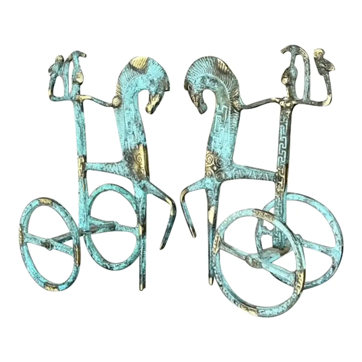 Vintage Regency Etruscan Soldiers on Horseback - a Pair — additional photo 1