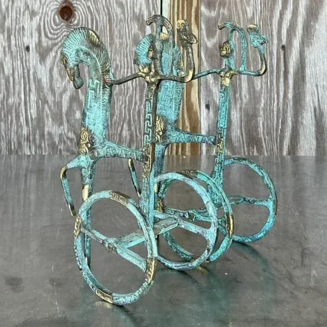 Vintage Regency Etruscan Soldiers on Horseback - a Pair — additional photo 2