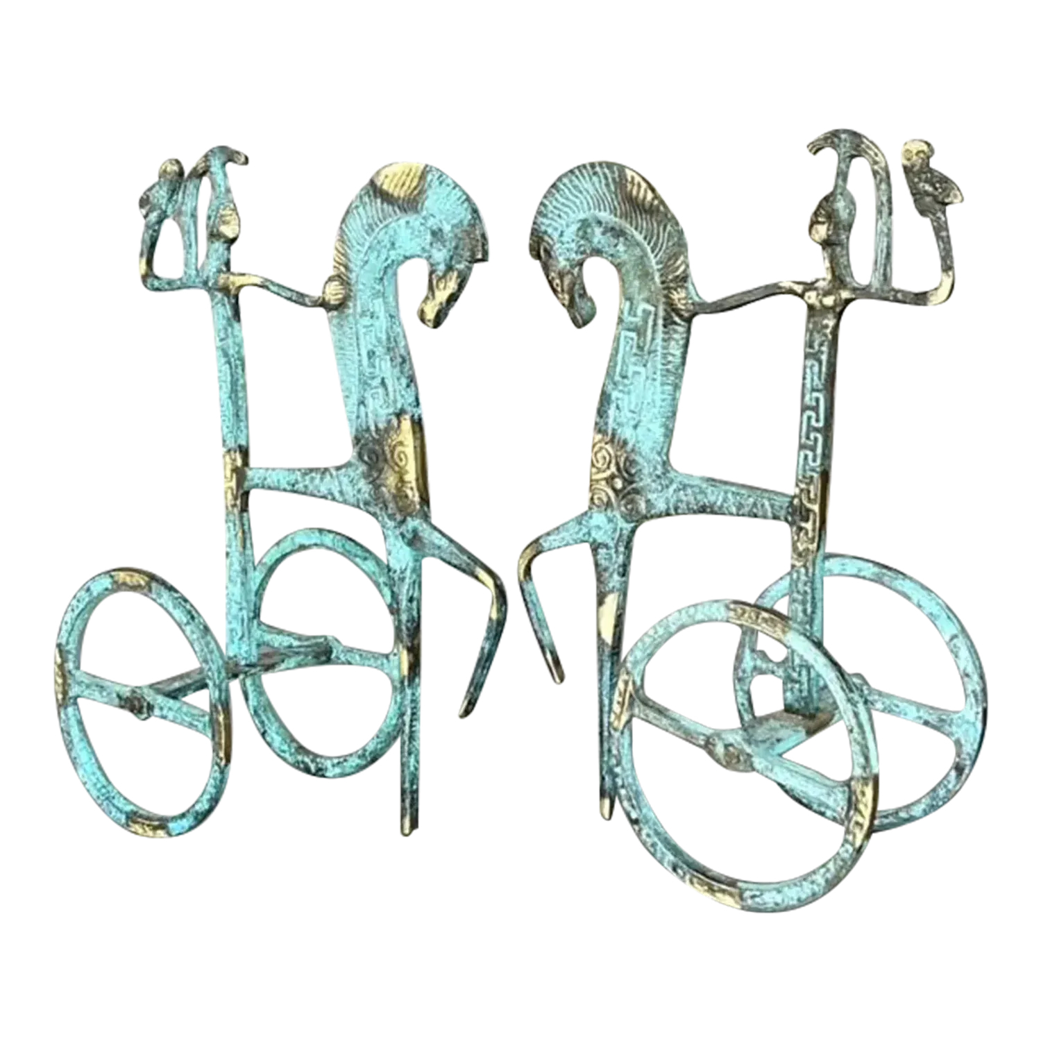 Vintage Regency Etruscan Soldiers on Horseback - a Pair — additional photo 5