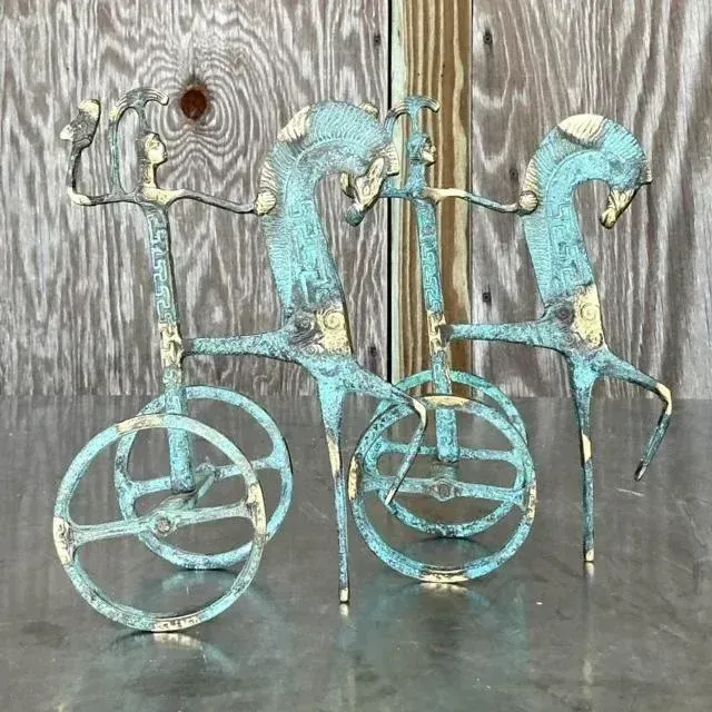 Vintage Regency Etruscan Soldiers on Horseback - a Pair — additional photo 7