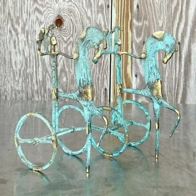 Vintage Regency Etruscan Soldiers on Horseback - a Pair — additional photo 8