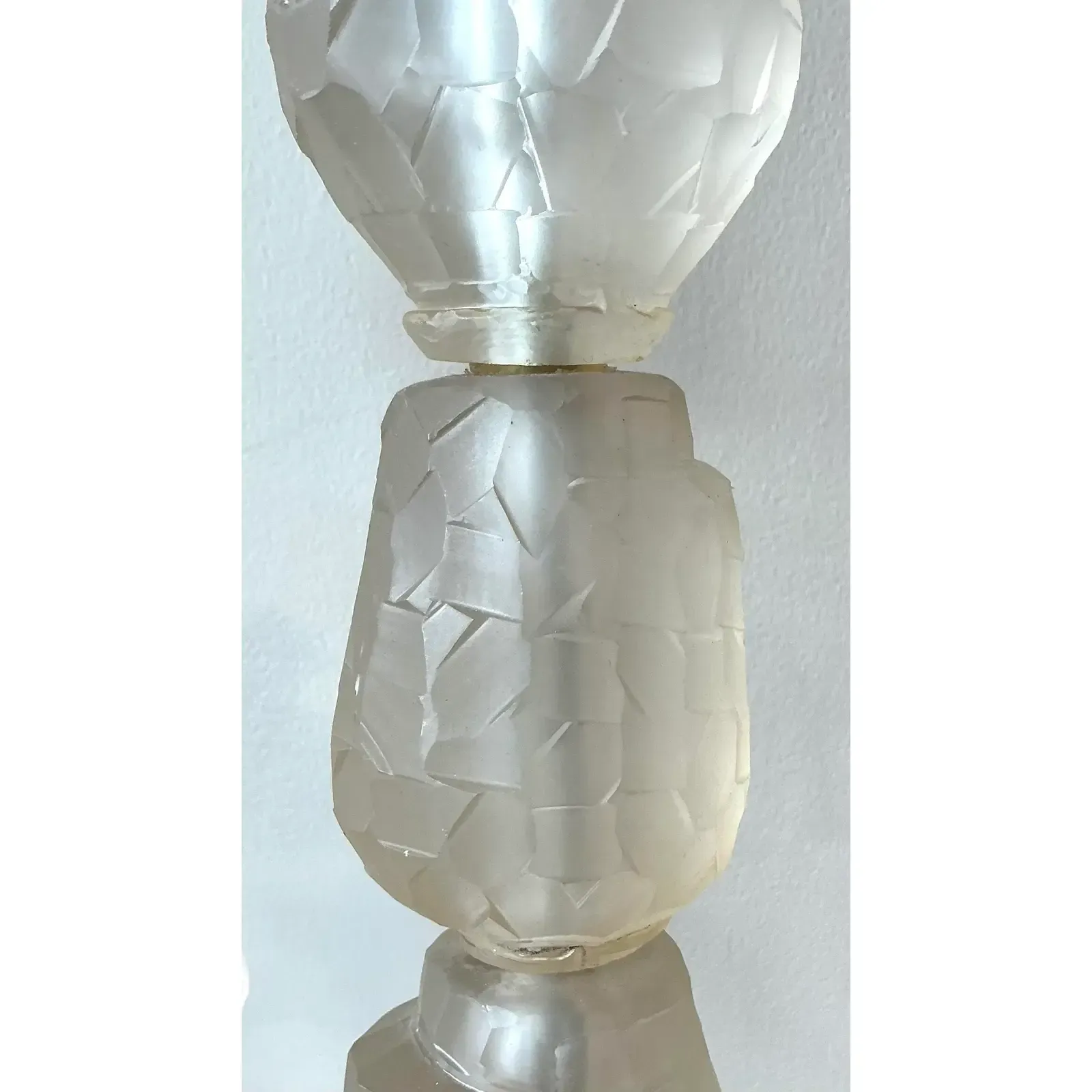 Vintage Regency Faceted Crystal Lamps - A Pair — additional photo 2