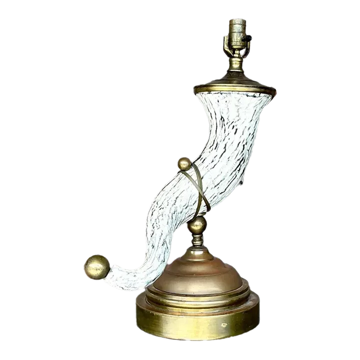 Vintage Regency Faux Horn Lamp — additional photo 5