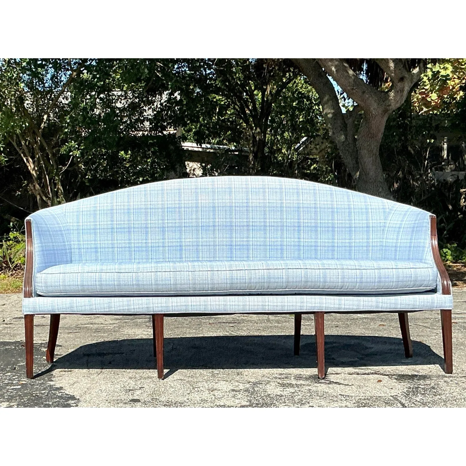 Vintage Regency Federal Mahogany Frame Sofa — additional photo 2