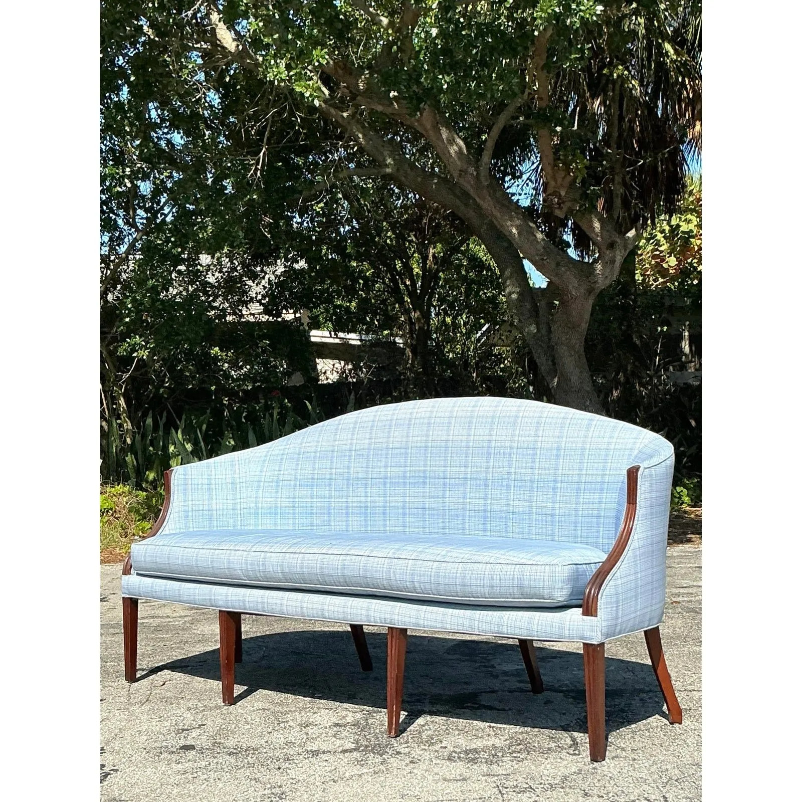 Vintage Regency Federal Mahogany Frame Sofa — additional photo 3