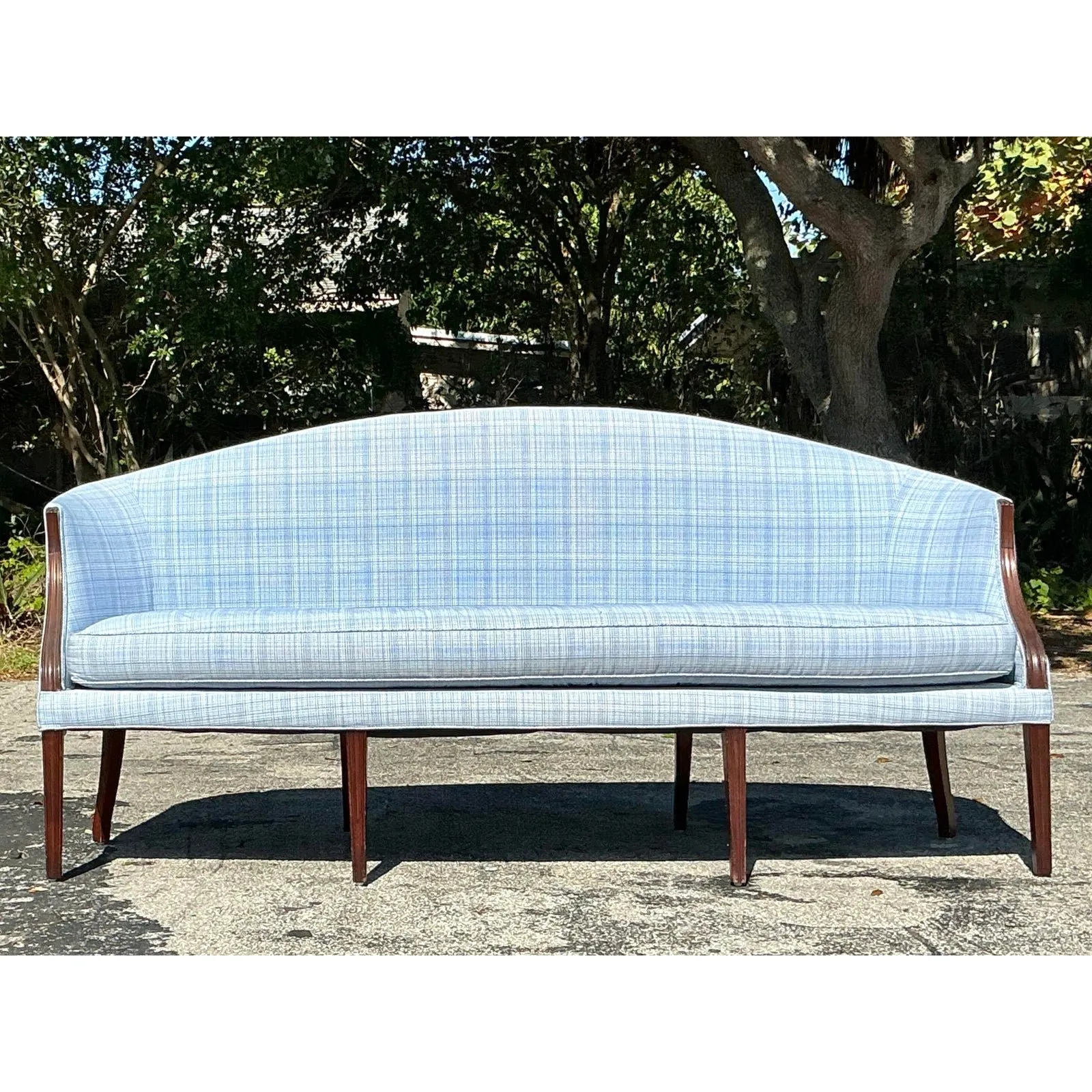 Vintage Regency Federal Mahogany Frame Sofa — additional photo 6
