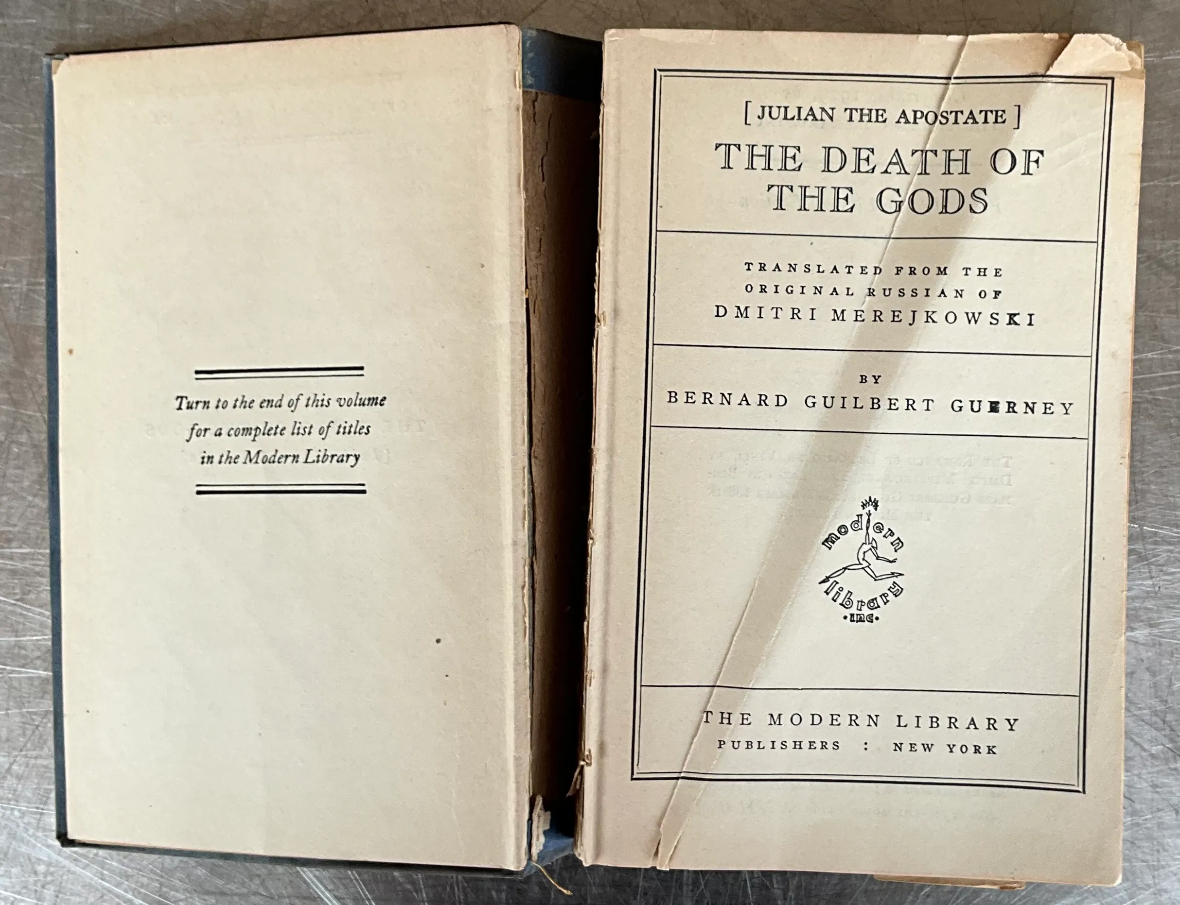 Vintage Regency First Modern Library Edition of Death of the Gods — additional photo 3