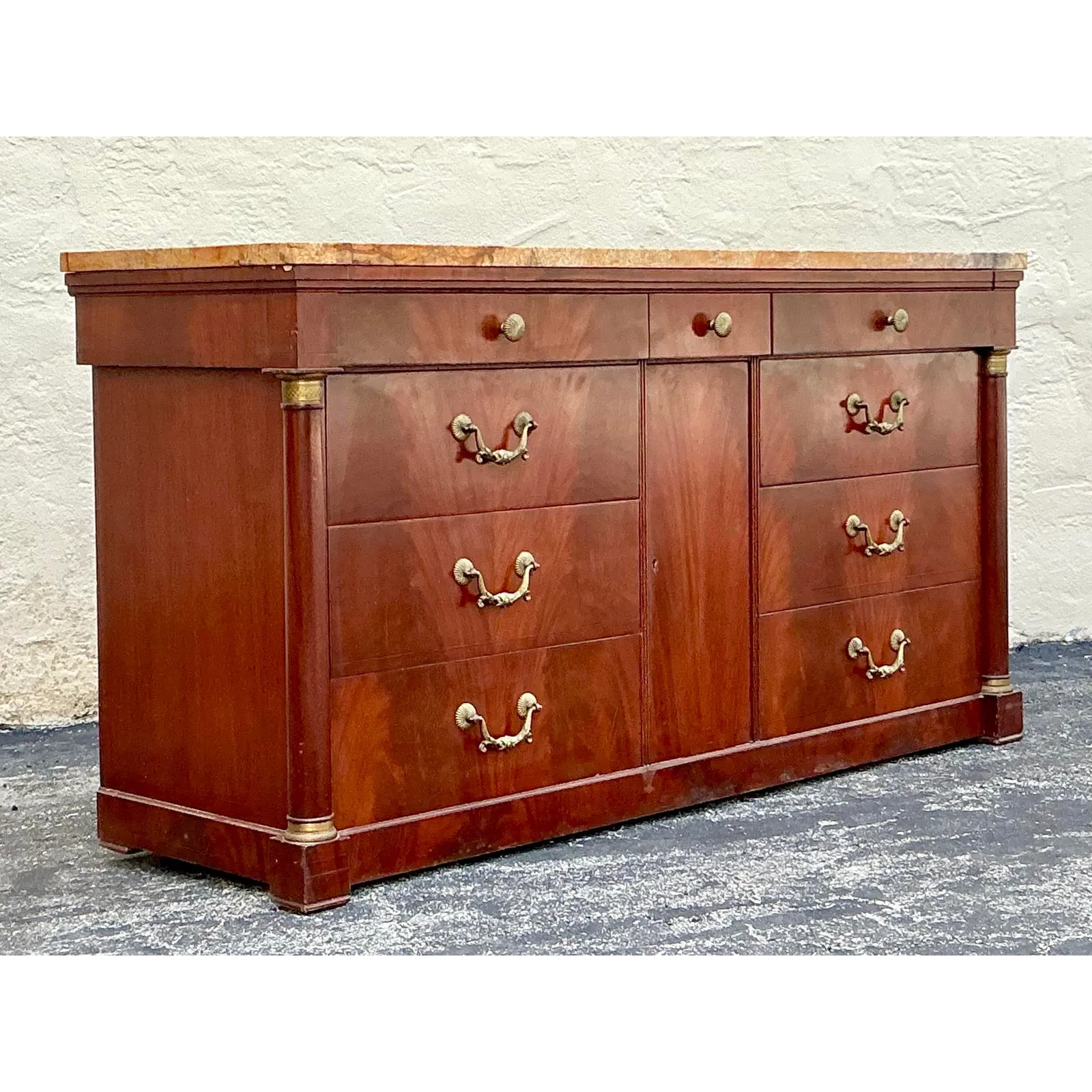 Vintage Regency Flame Mahogany Empire Credenza — additional photo 1