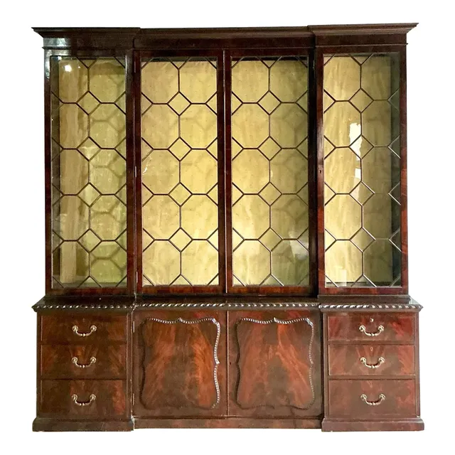 Vintage Regency George III Mahogany Breakfront — additional photo 5