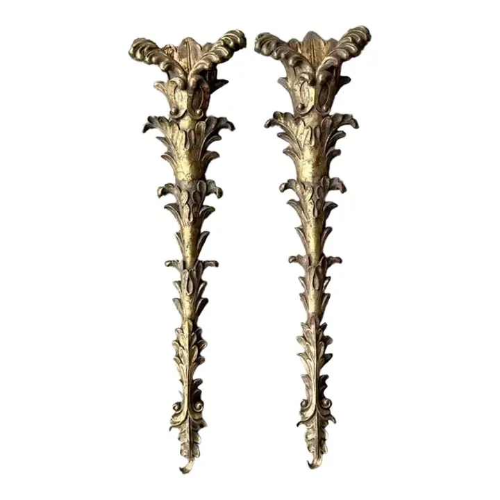 Vintage Regency Gesso Over Plaster Wall Pockets - a Pair — additional photo 1