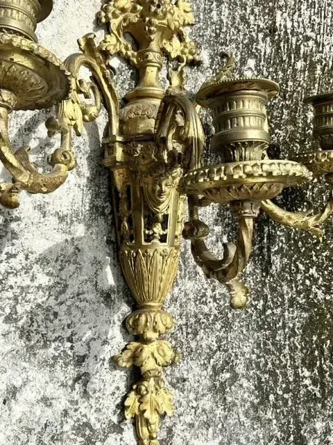 Vintage Regency Gilt Candle Sconces - a Pair — additional photo 2