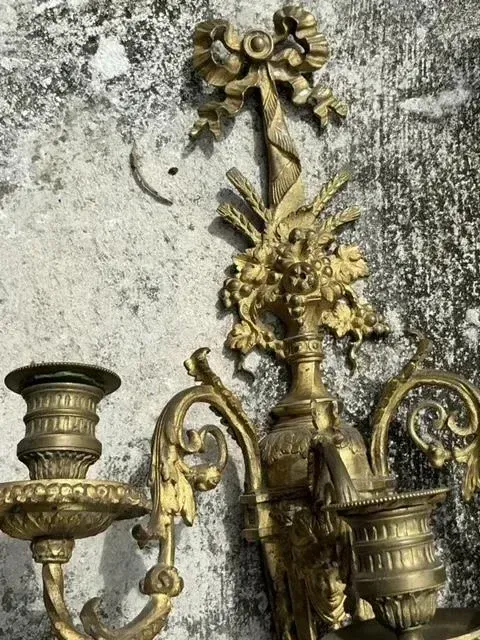Vintage Regency Gilt Candle Sconces - a Pair — additional photo 8