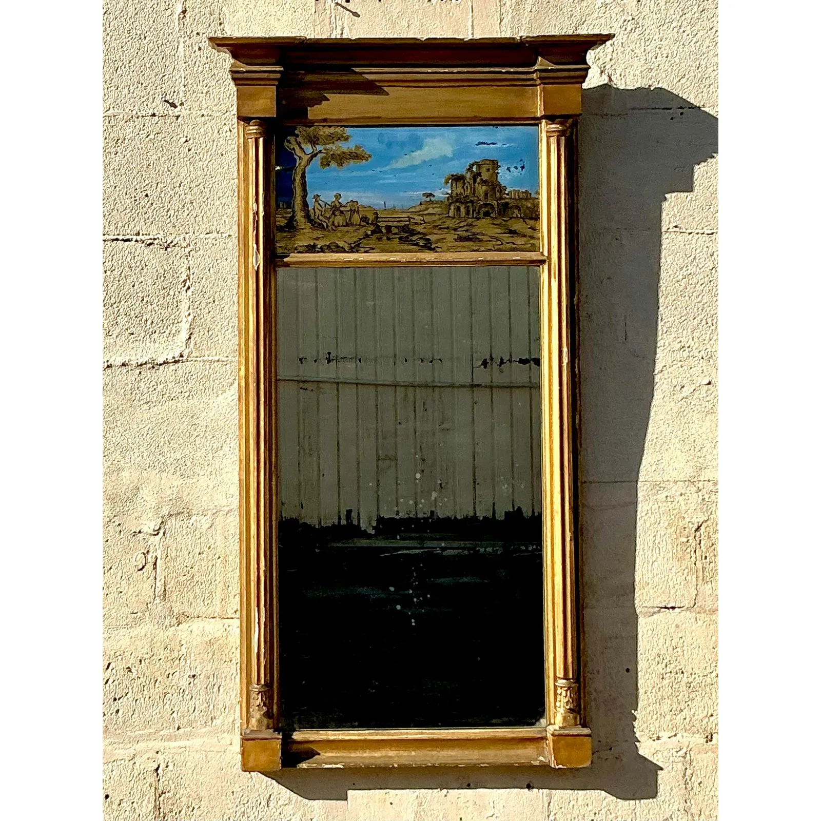 Vintage Regency Gilt Eglomise Mirror — additional photo 2