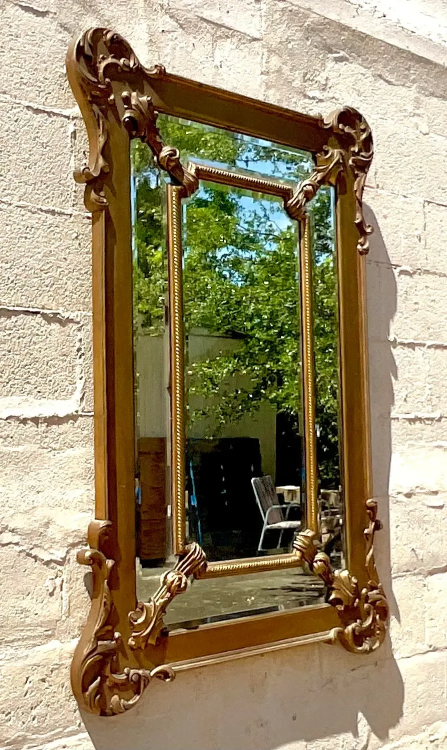 Vintage Regency Gilt Mirror - Mirrored Glass, 34.25W x 52.75H — additional photo 4