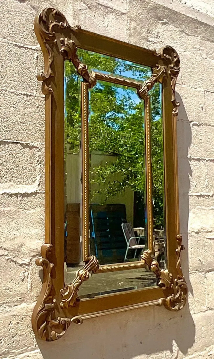 Vintage Regency Gilt Mirror - Mirrored Glass, 34.25W x 52.75H — additional photo 6