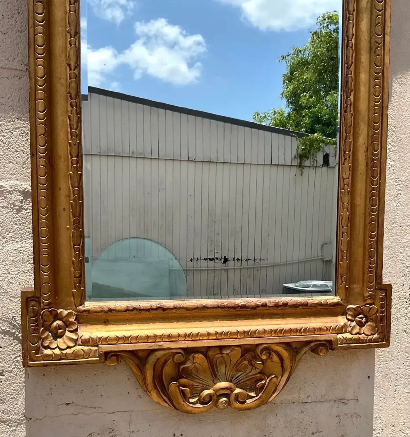 Vintage Regency Gilt Pediment Mirror — additional photo 2