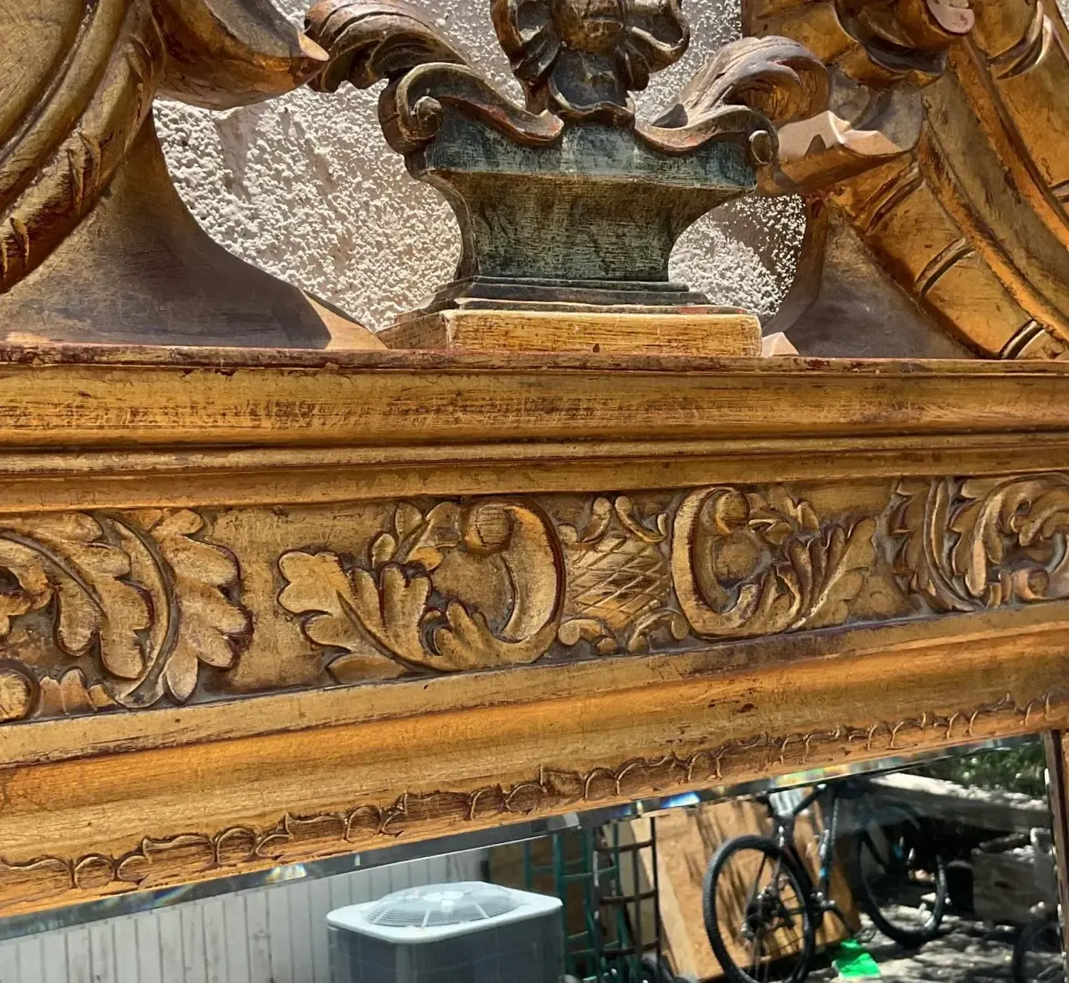 Vintage Regency Gilt Pediment Mirror — additional photo 3