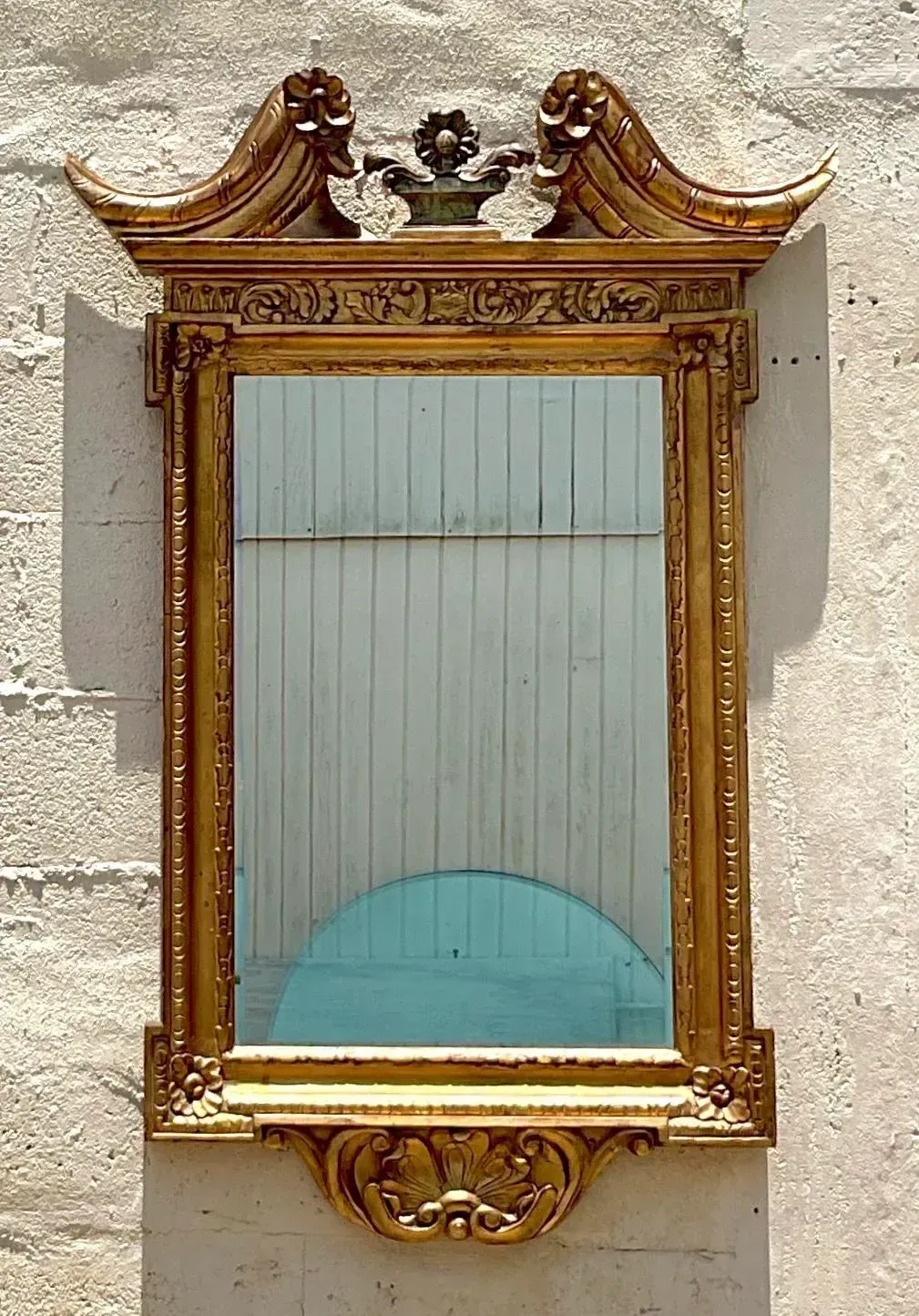 Vintage Regency Gilt Pediment Mirror — additional photo 4