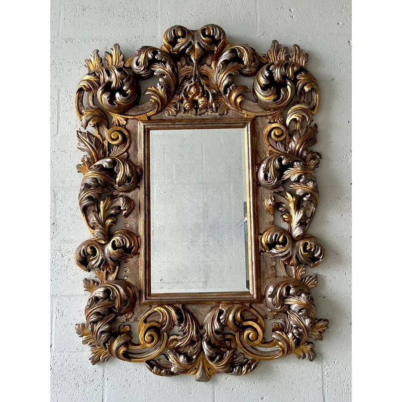 Vintage Regency Gilt Scroll Mirror — additional photo 2