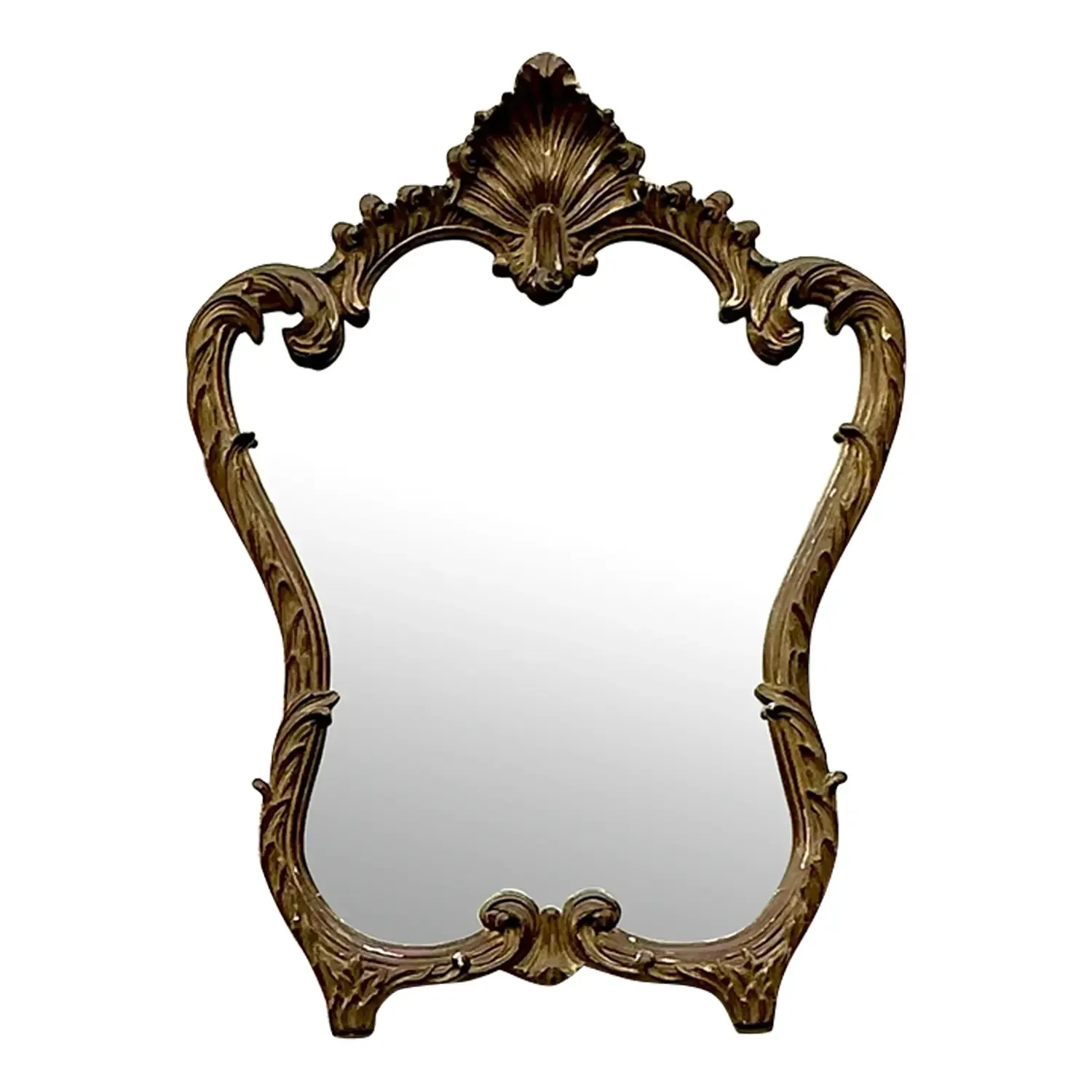 Vintage Regency Gilt Tipped Rose Vine Mirror — additional photo 3