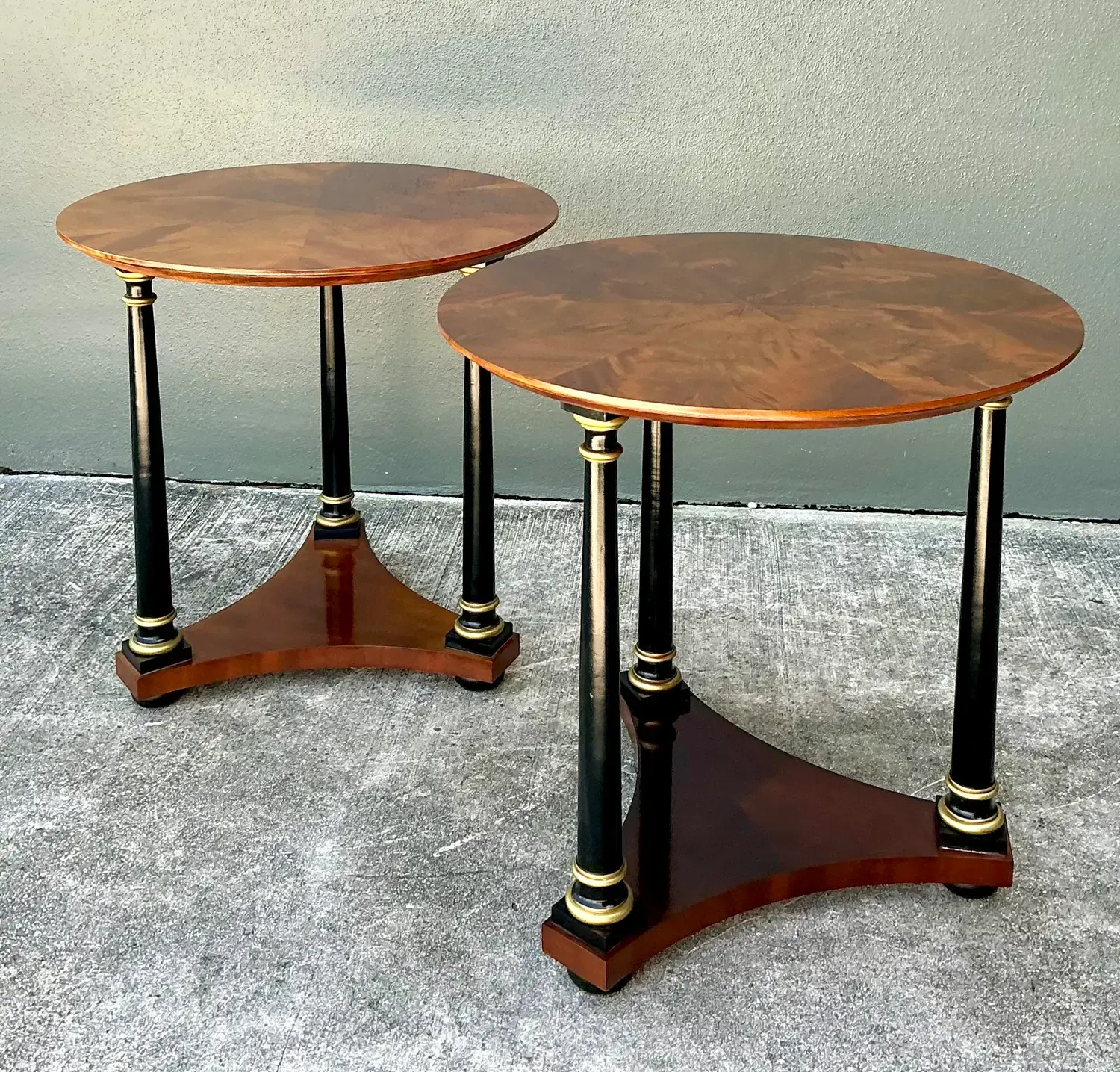 Vintage Regency Gilt Tipped Side Tables - A Pair — additional photo 7