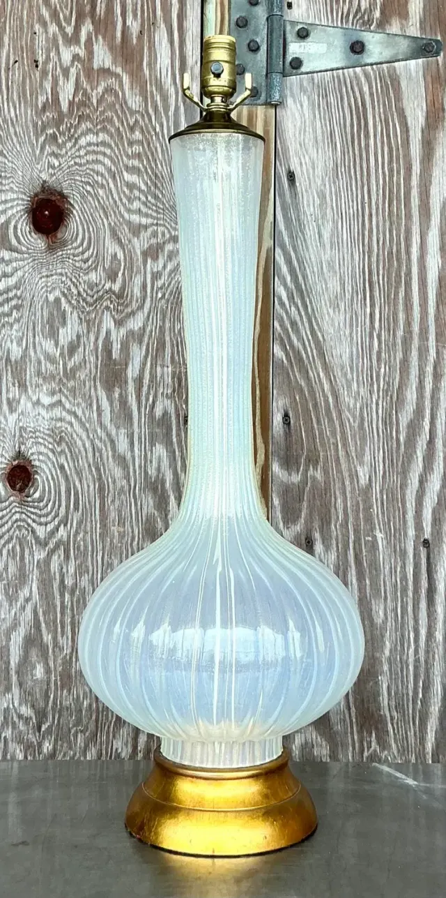 Vintage Regency Glass Lamp After Murano — additional photo 2