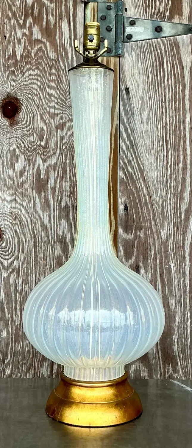 Vintage Regency Glass Lamp After Murano — additional photo 5