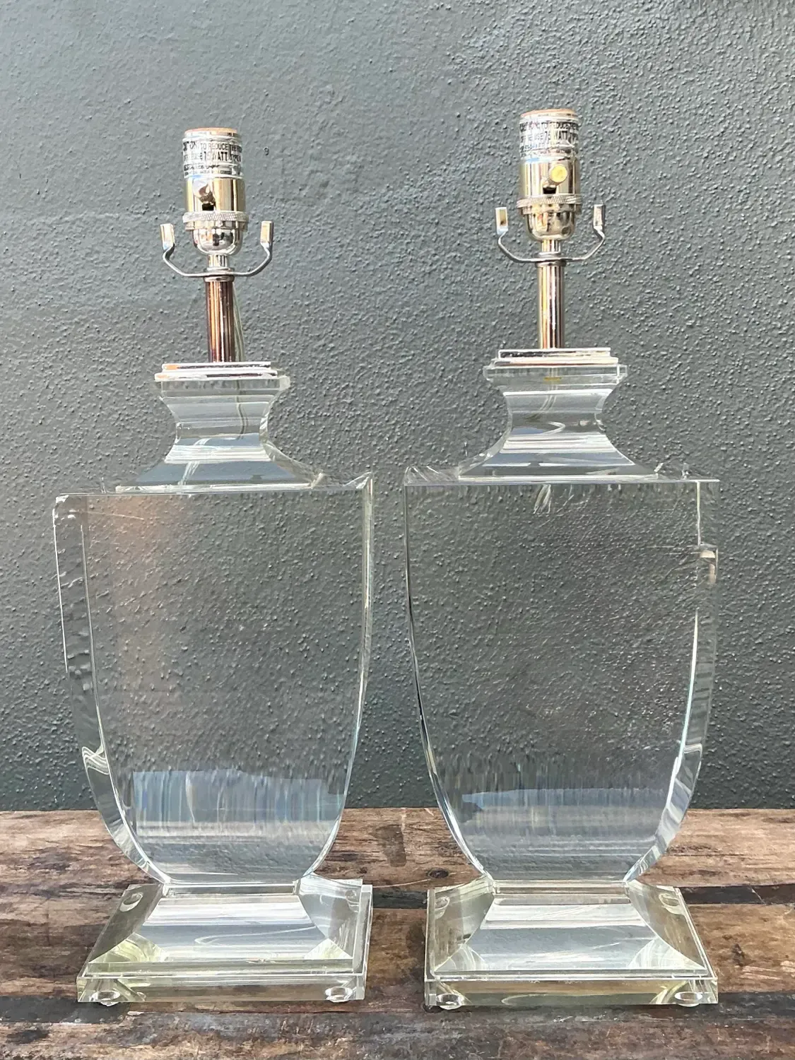Vintage Regency Glass Lamps - A Pair — additional photo 8