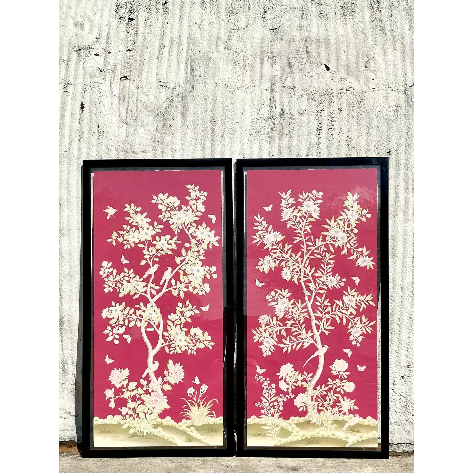 Vintage Regency Gracie Paper Panels - A Pair — additional photo 1