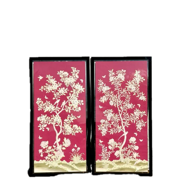 Vintage Regency Gracie Paper Panels - A Pair — additional photo 2