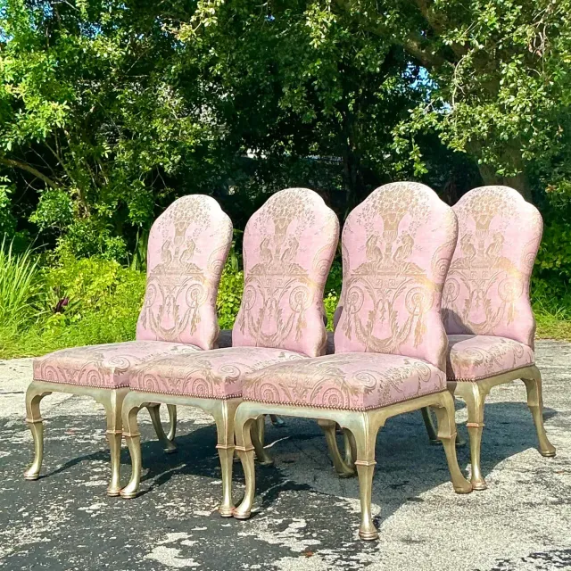 Vintage Regency Gregorius Pineo Dining Chairs in Fortuny Upholstery - Set of 6 — additional photo 1