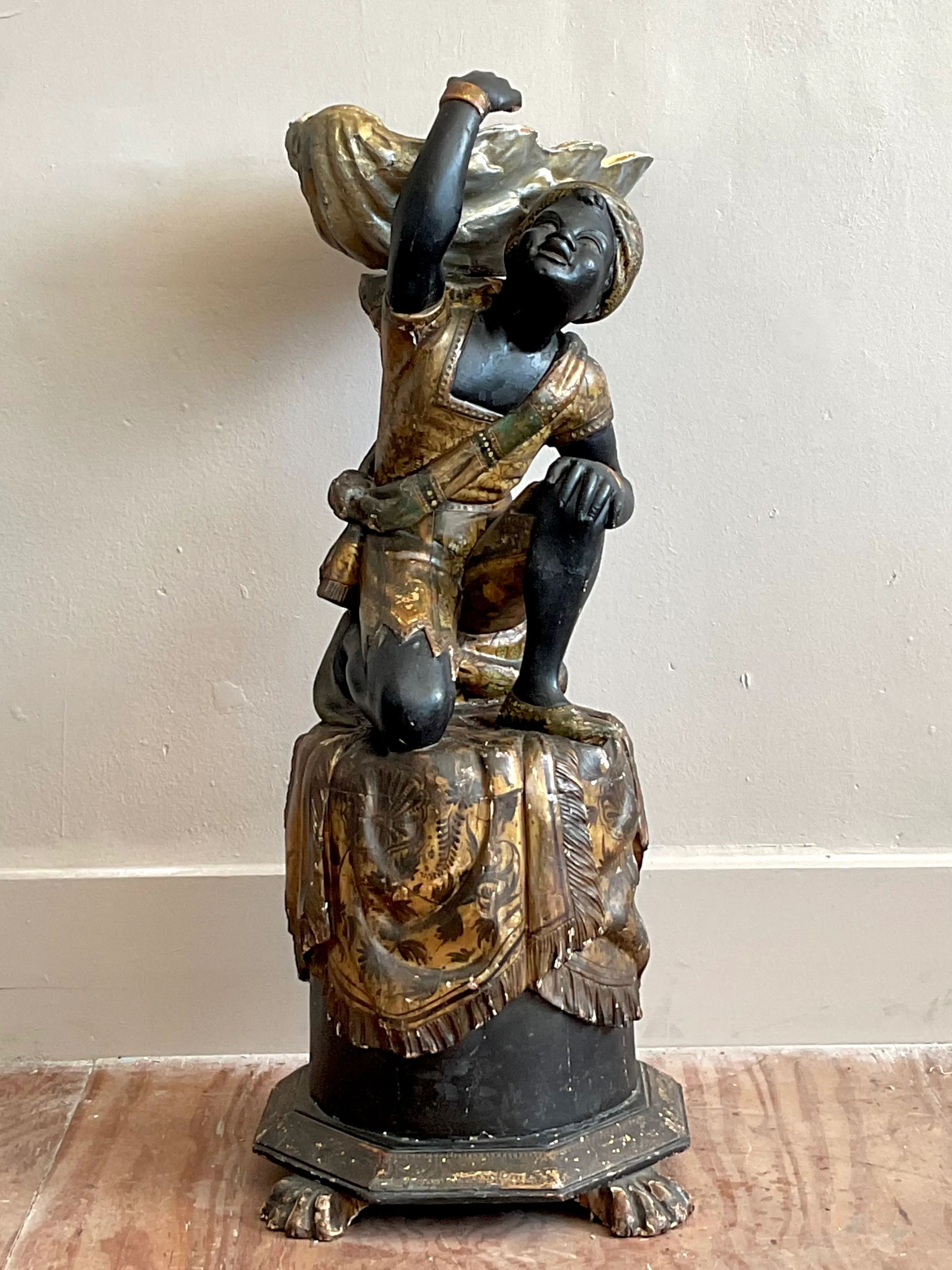 Vintage Regency Hand Carved Blackamoor Figure — additional photo 1